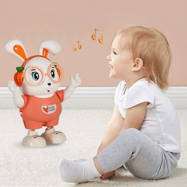 Electric Dancing Doll Music Lighting Swing Rabbit Toy