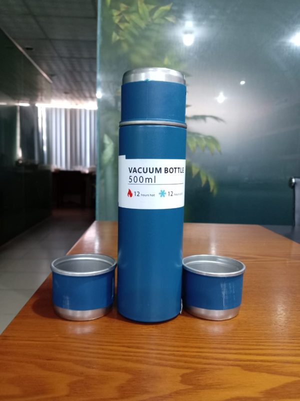 Stainless Steel Thermo 500ml/17oz Vacuum Insulated Bottle with Cup Set